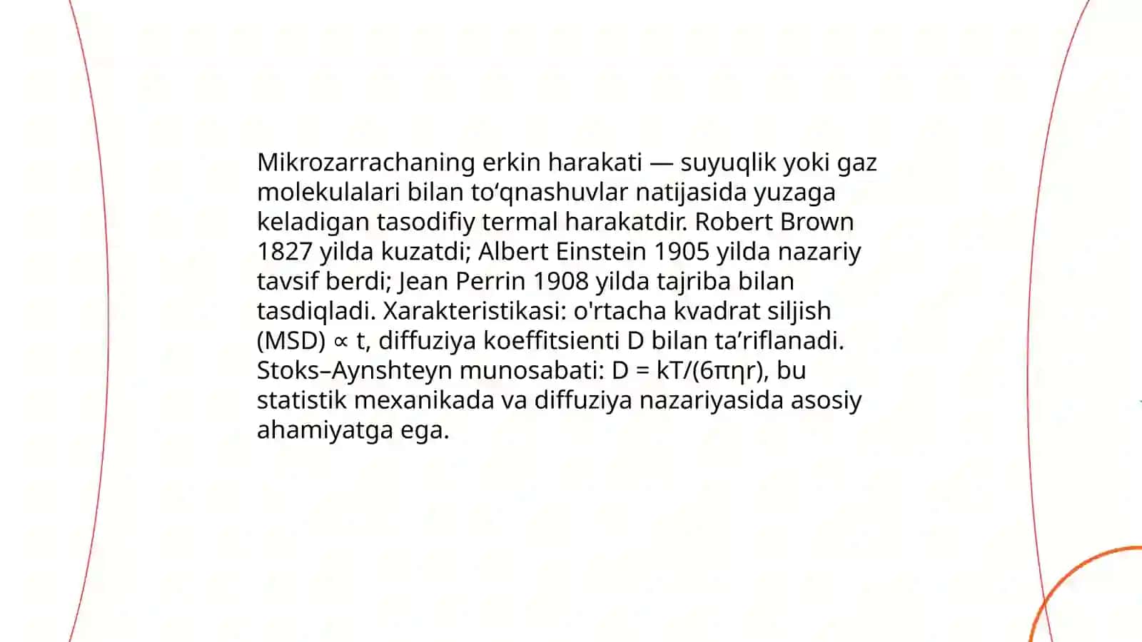 Mikrozarrachaning erkin harakati 3