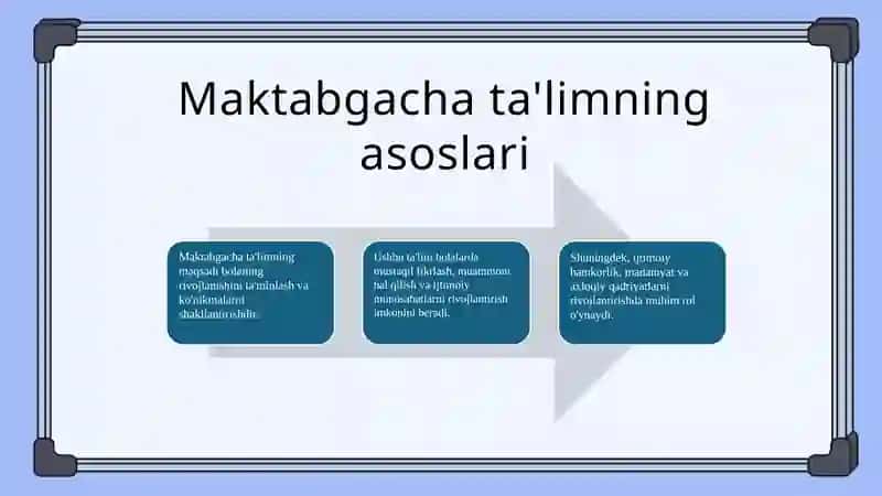 Maktabgacha ta'limning rivojlanish asoslari va maqsadlari 3