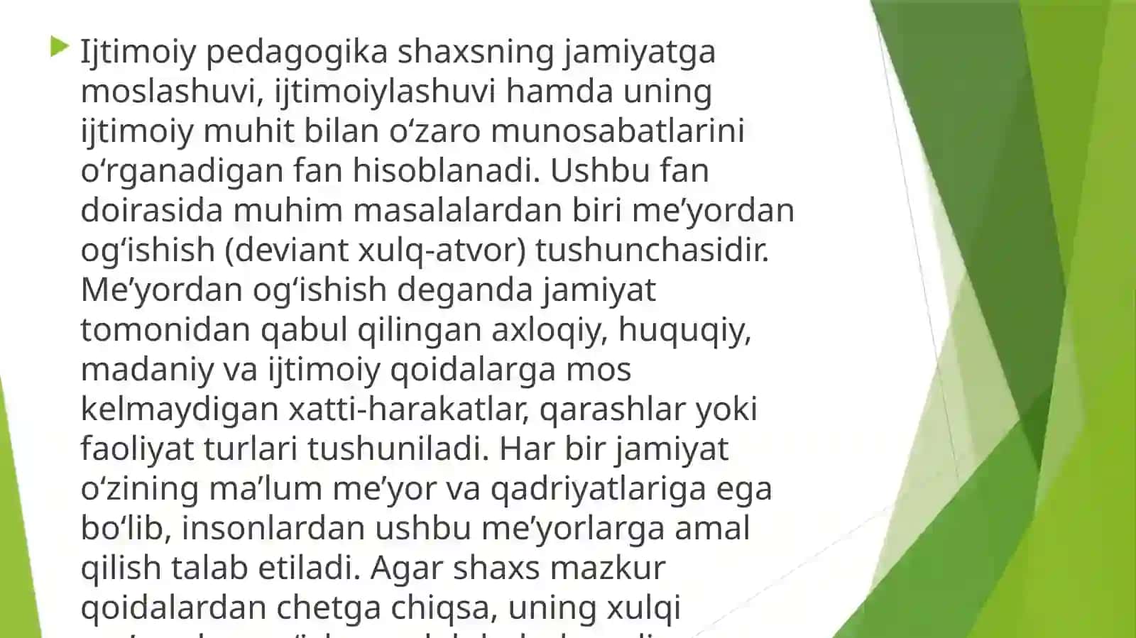 IJTIMOIY PEDAGOGIKADA ME’YORDAN OG‘ISHISH TUSHUNCHASI 3
