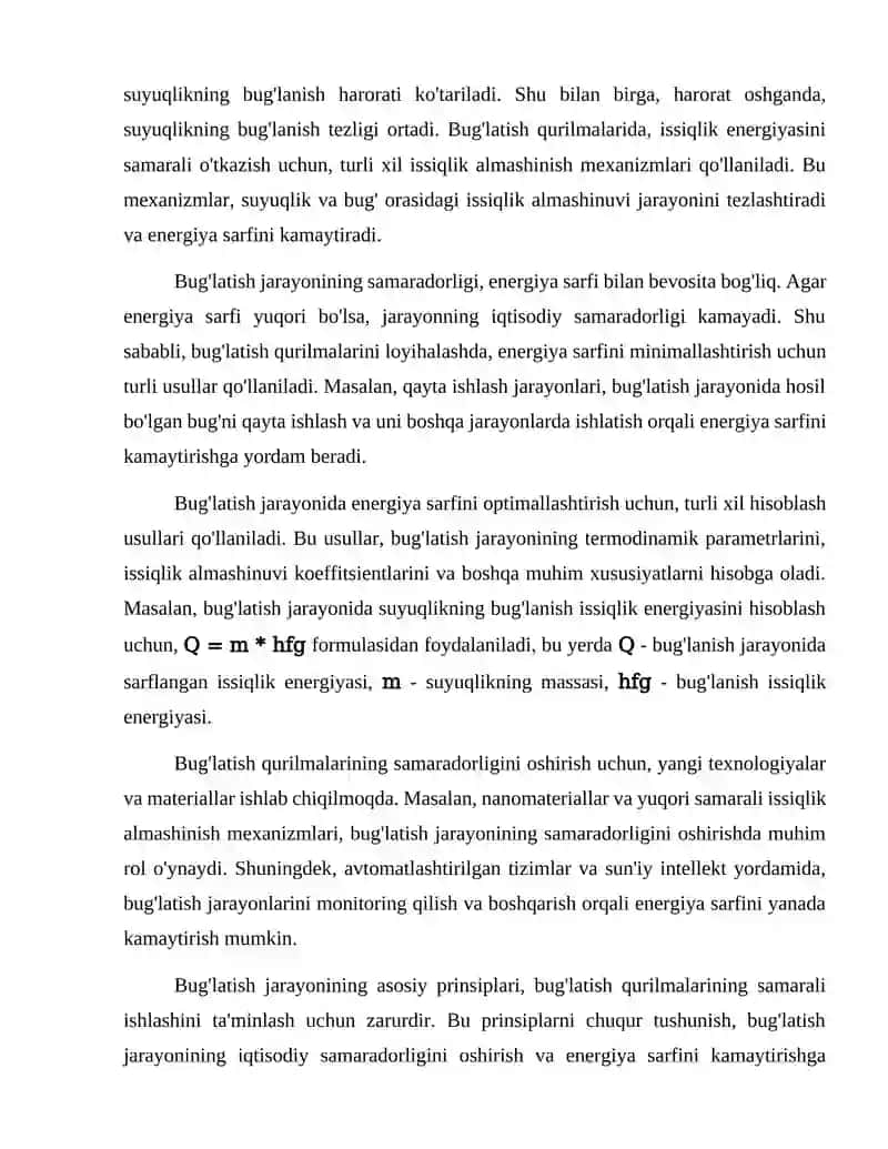 Bug'latish qurilmalarini hisoblash usullari 3