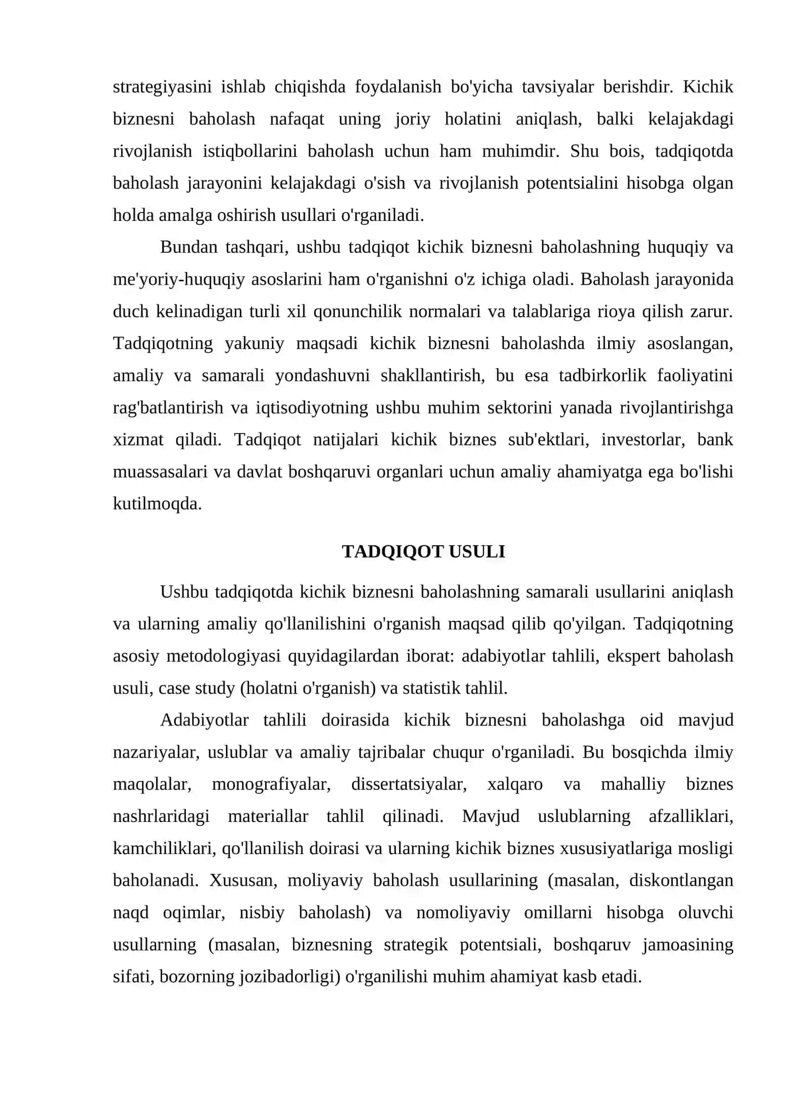KICHIK BIZNESNI BAXOLASH 3