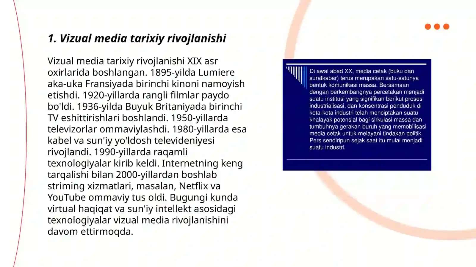 Vizual media taʼlim va media maydon tuzilishi 3