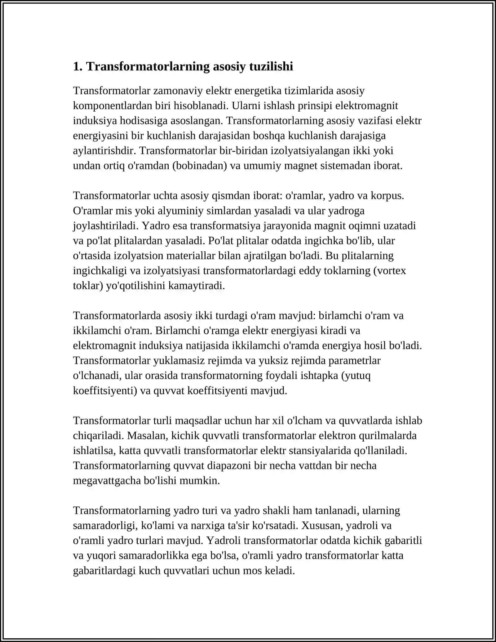 TRANSFORMATORLAR ISHLASH TEXNOLOGIYASI 3