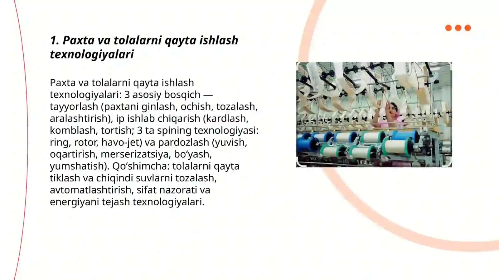 Yengil sanoat va toʼqimachilik 3