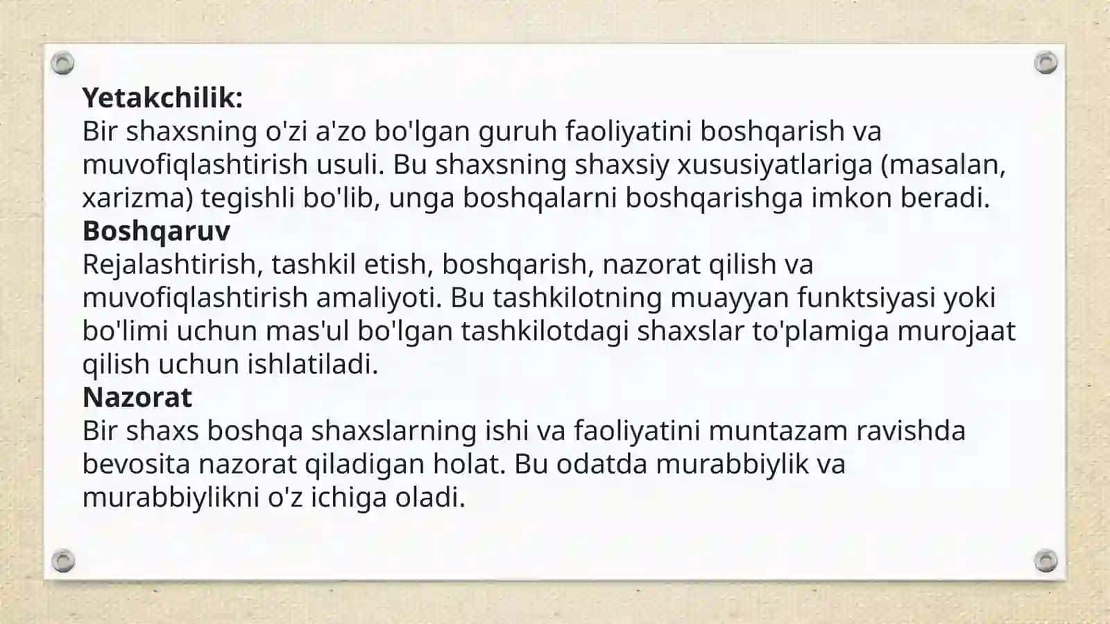 Odamlarni boshqarish 3