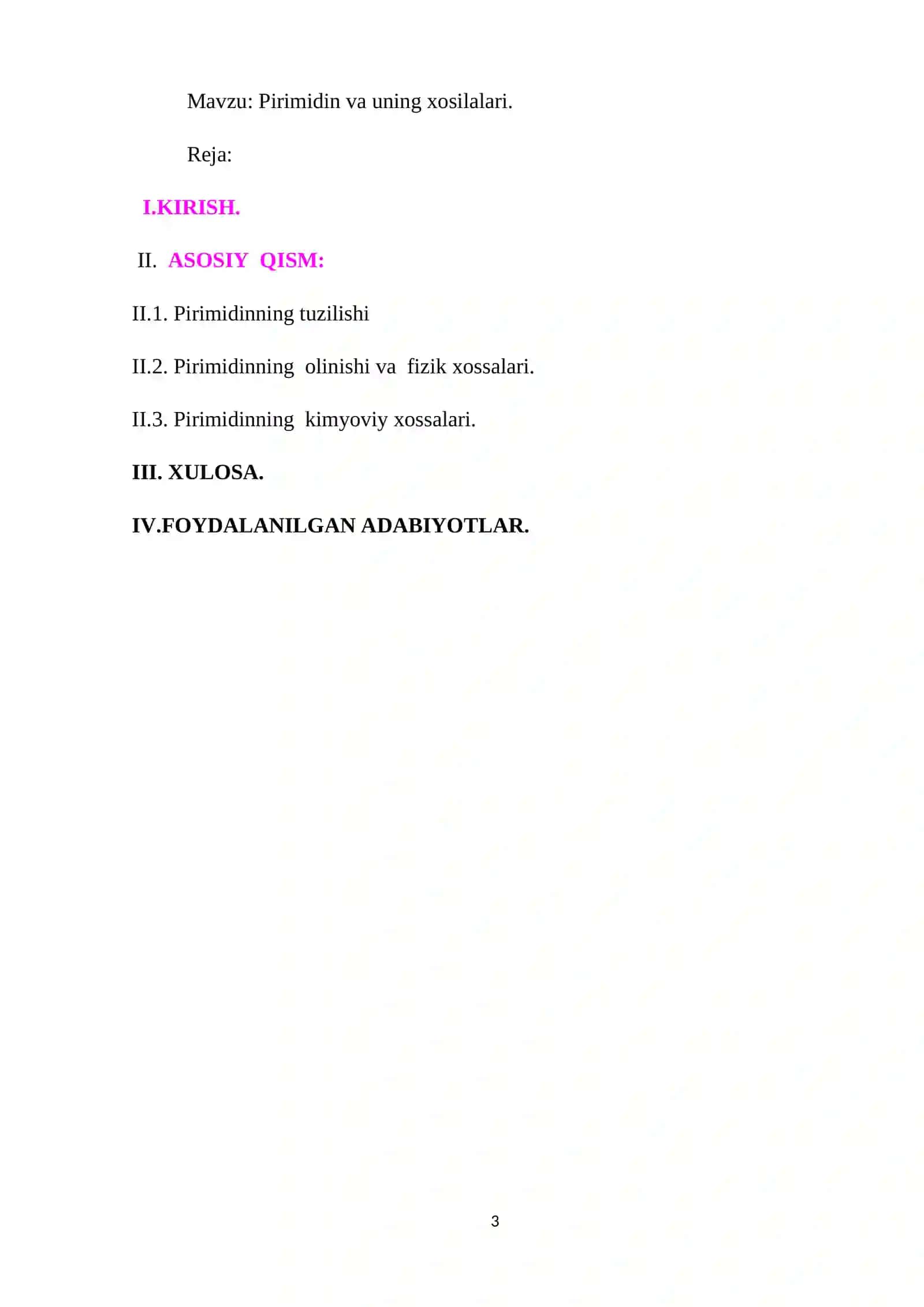 Pirimidin va uning hosilalari 3
