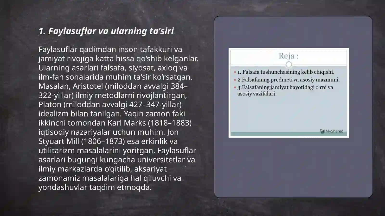 Falsafa fanining bahs mavzusi 3