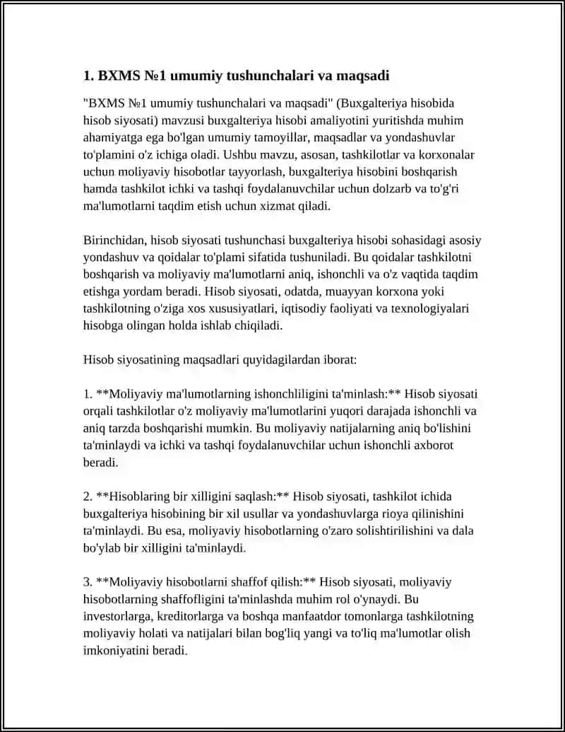BUXGALTERIYA HISOBIDA HISOB SIYOSATI BXMS №1 3
