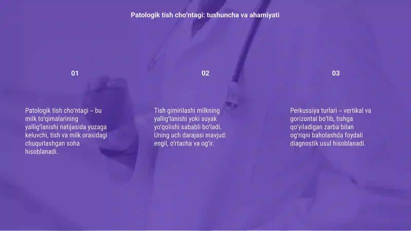 Patologik tish cho'ntagining chuqurligini aniqlash 3