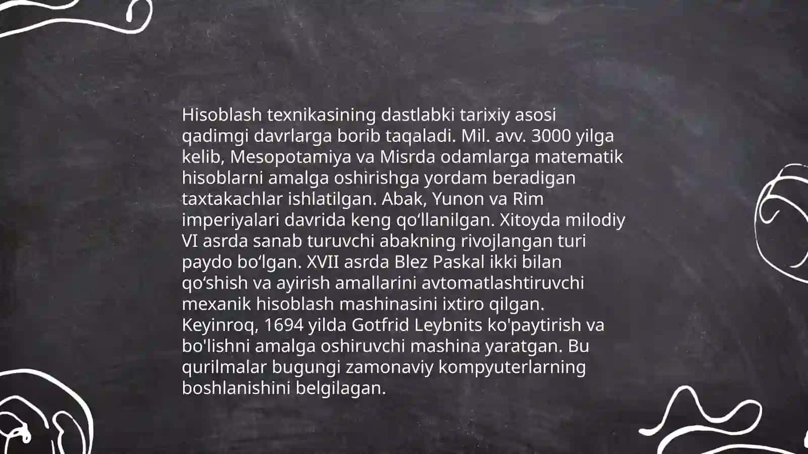 Hisoblash texnikasi rivojlanish tarixi va avlodlari 3