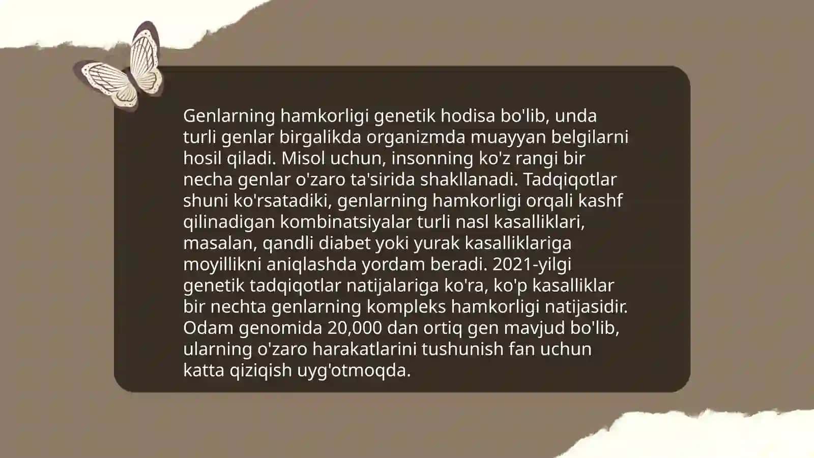 Genlarning o'zaro ta'siri 3