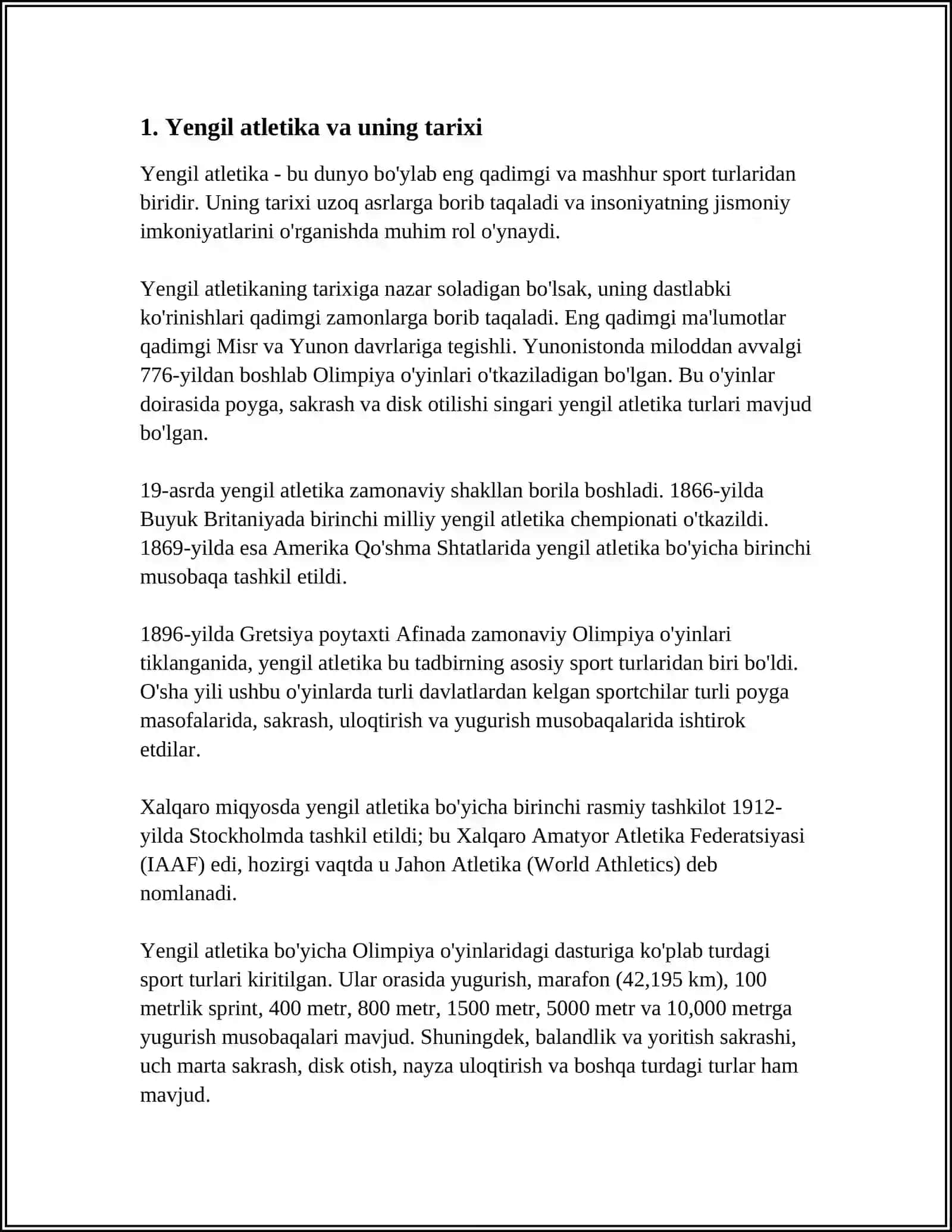 Yengil atletika va uning turlari 3