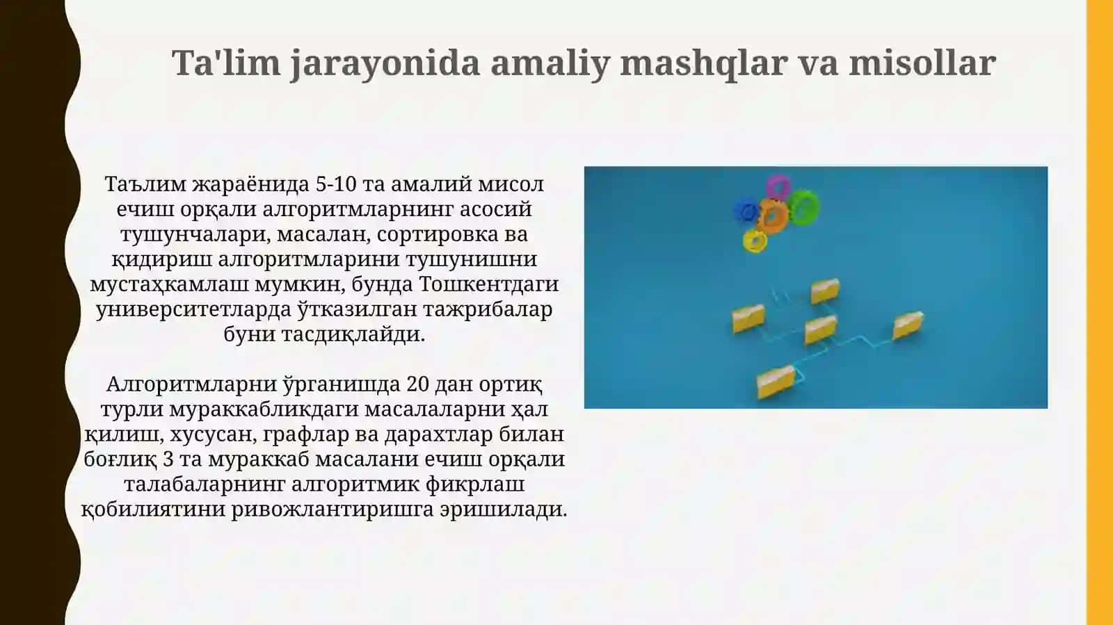 Algoritmlar asoslarini o'qitish metodologiyasi 3