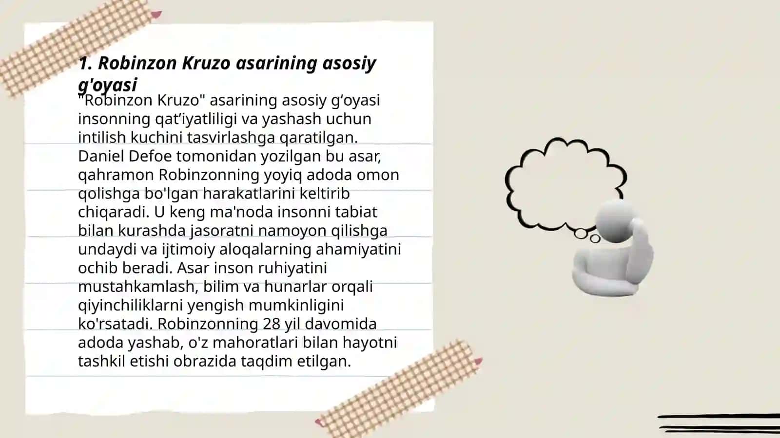Robinzon Kruzo Romani 3
