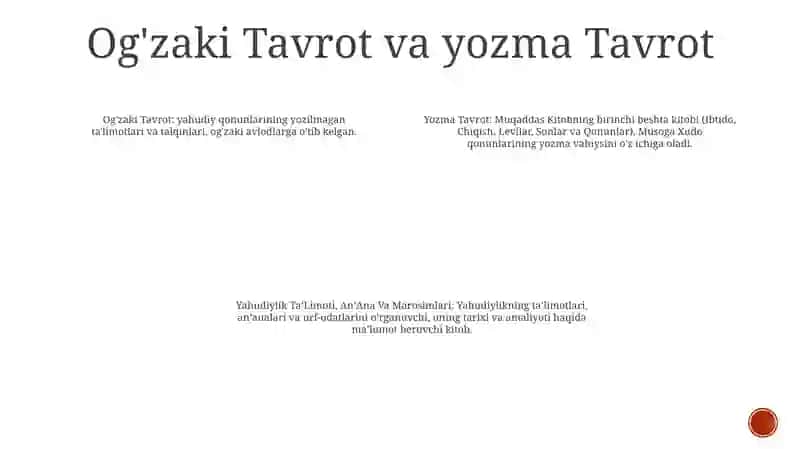 Yahudiylik TaʼLimoti,AnʼAna Va Marosimlari 3