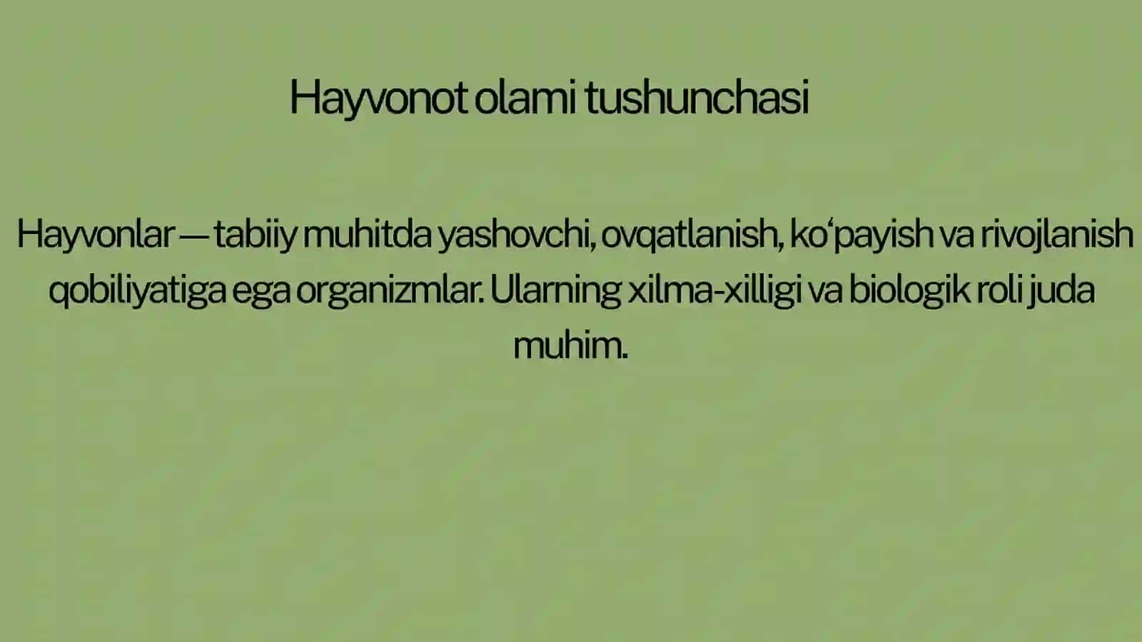 Hayvonot olami bilan tanishtirish 3