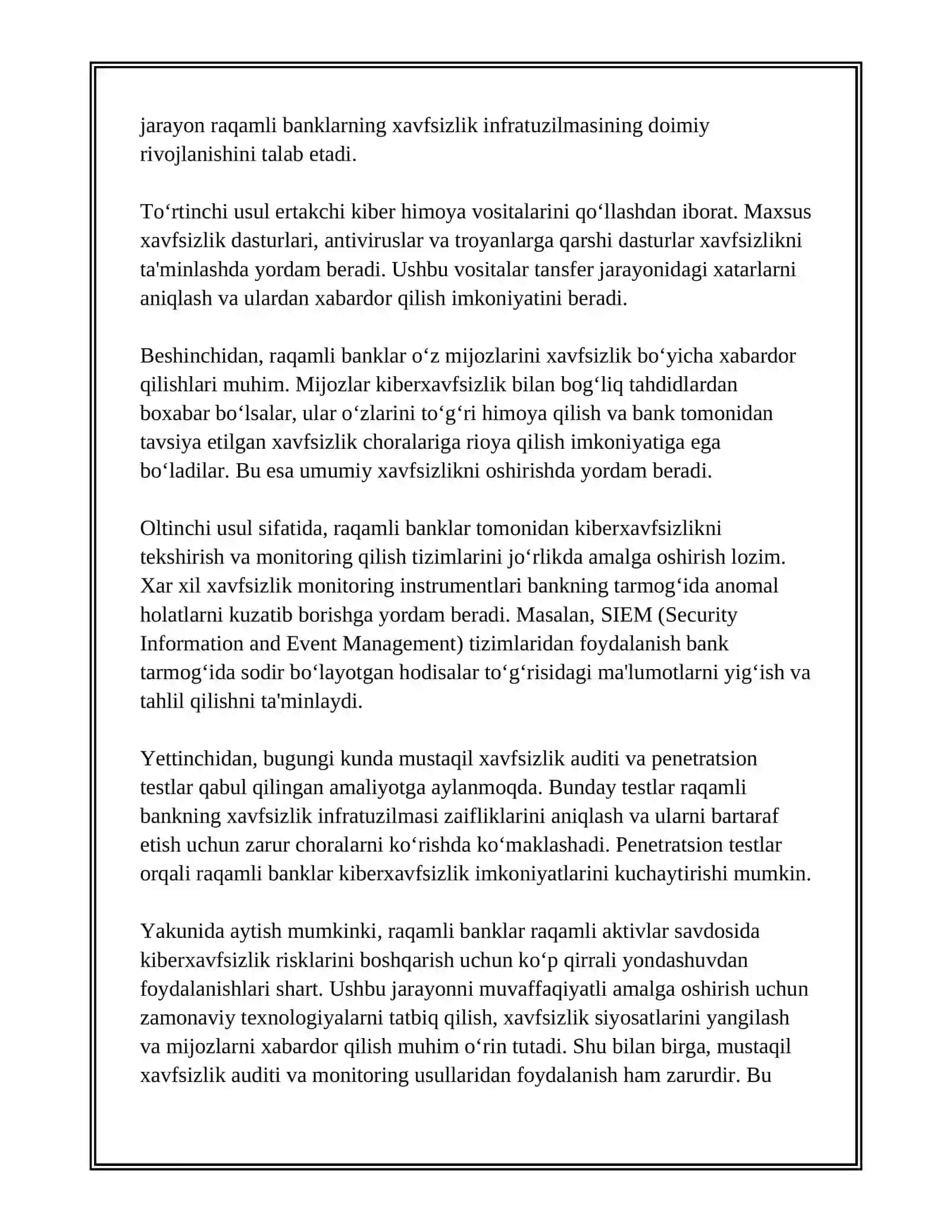 RAQAMLI BANKLARDA RAQAMLI AKTIVLAR SAVDOSIDA YUZAGA KELADIGAN RISKLARNI BOSHQARISH USULLARI 3