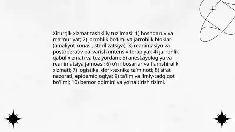 Xirurgik ishni tashkil qilish 3