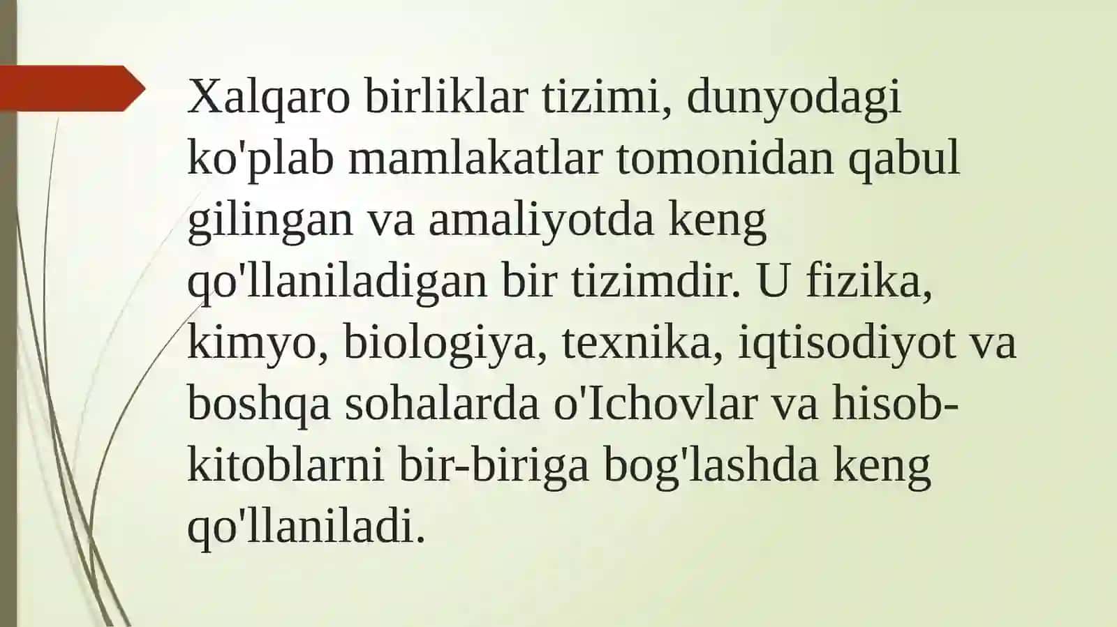 Xalqaro birliklar tizimi 3