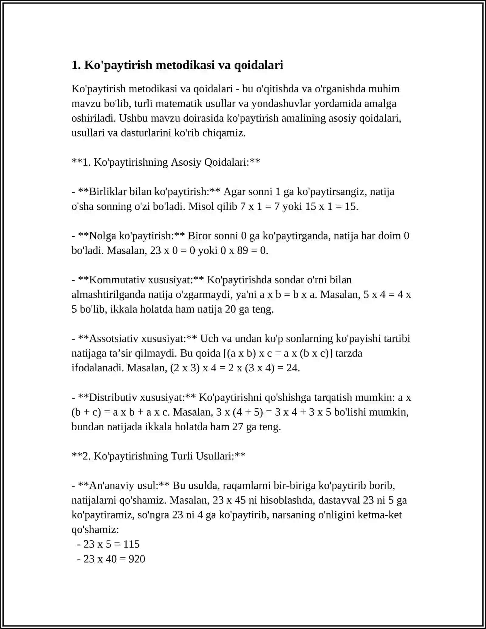 KO'PAYTIRISH VA BOʻLISH METODIKASI 3