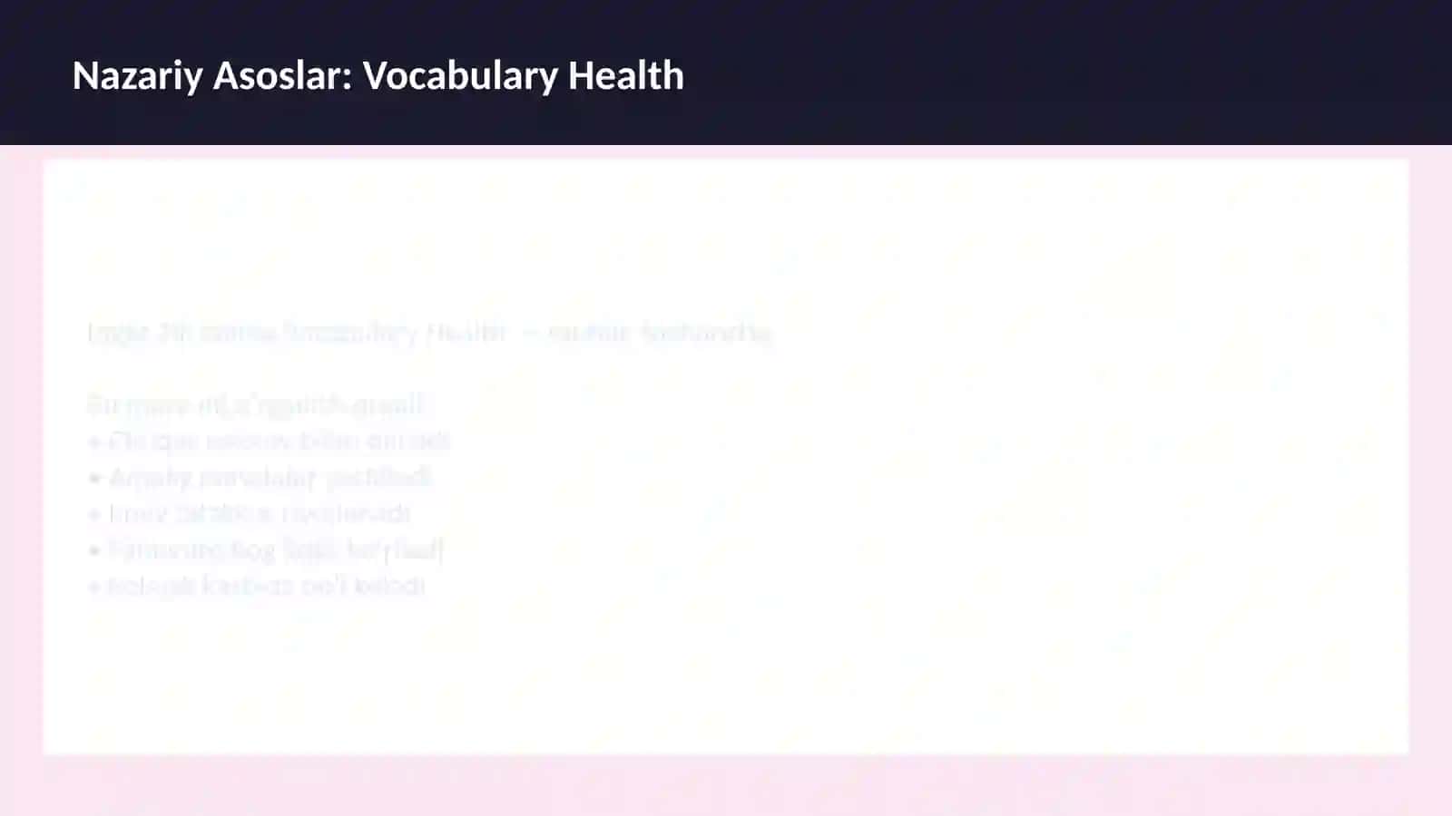 Vocabulary Education 3