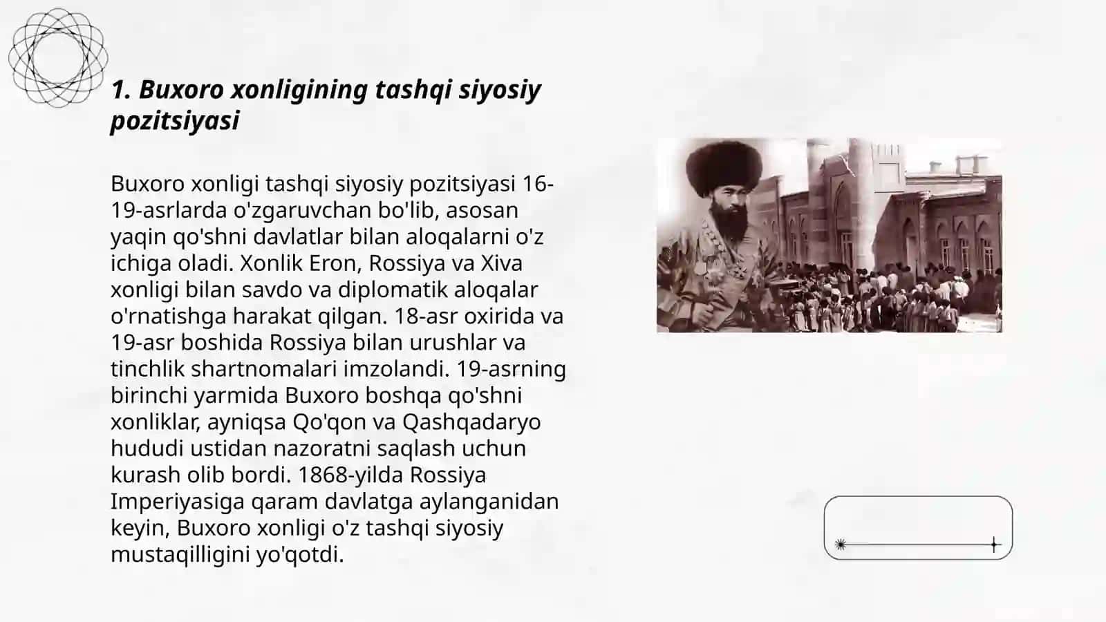 Buxoro xonligining tashqi siyosati 3