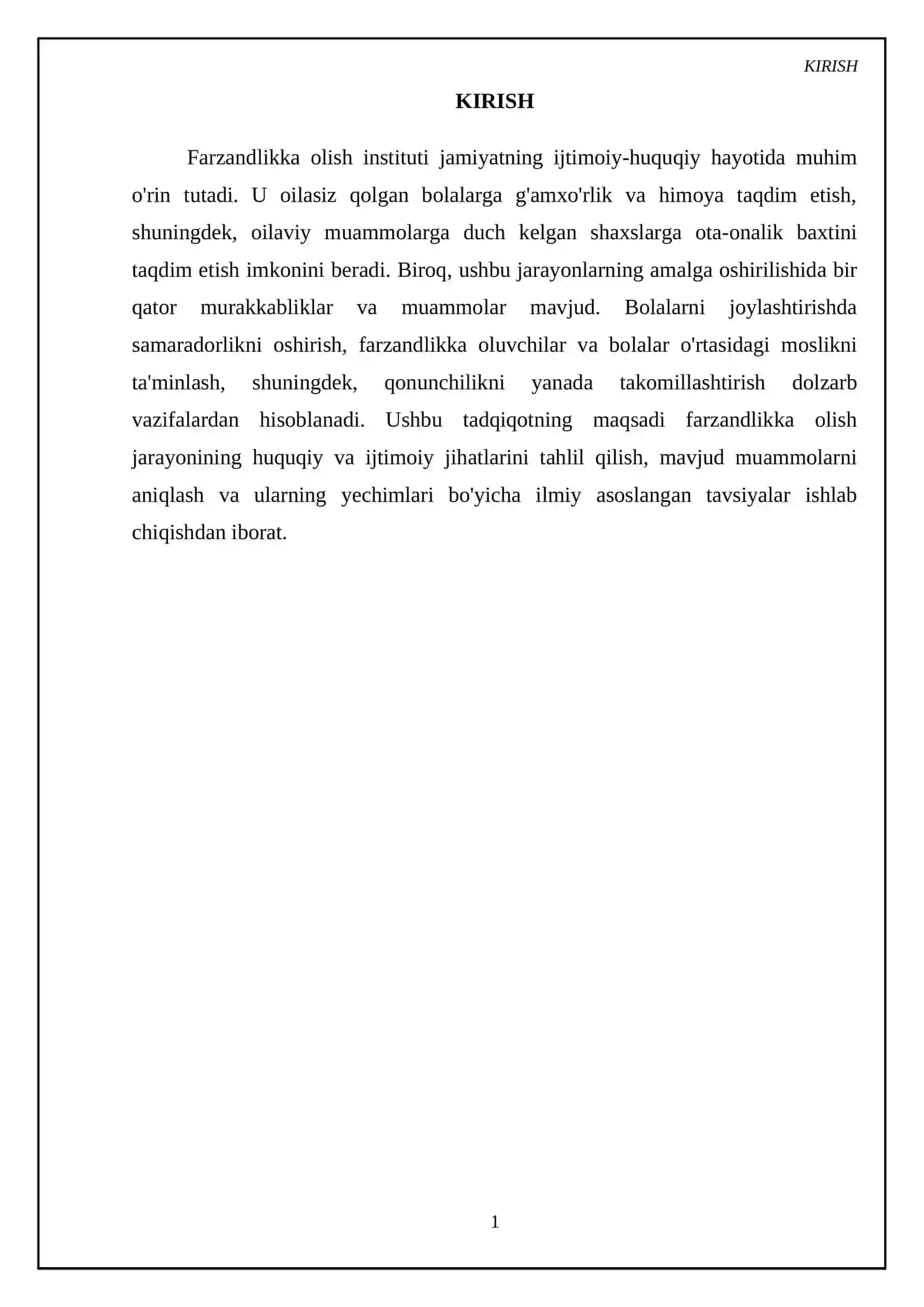 Farzandlikka olish 3