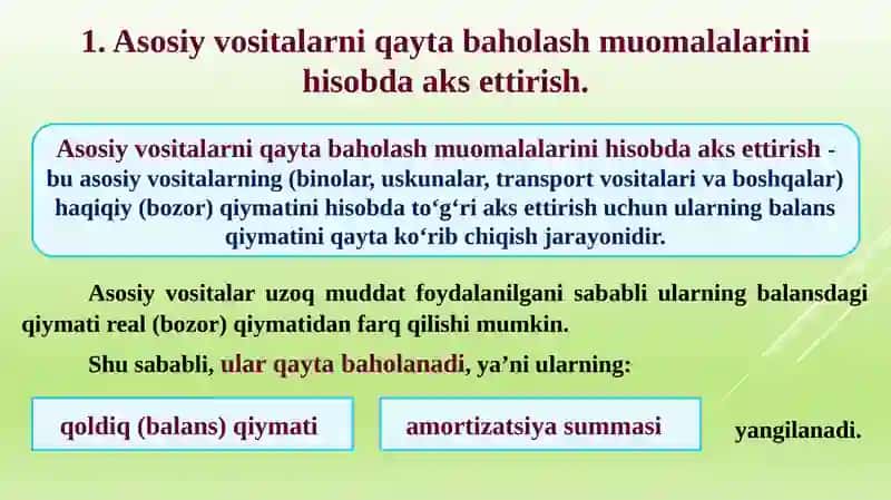 Asosiy vositalar hisobi 3