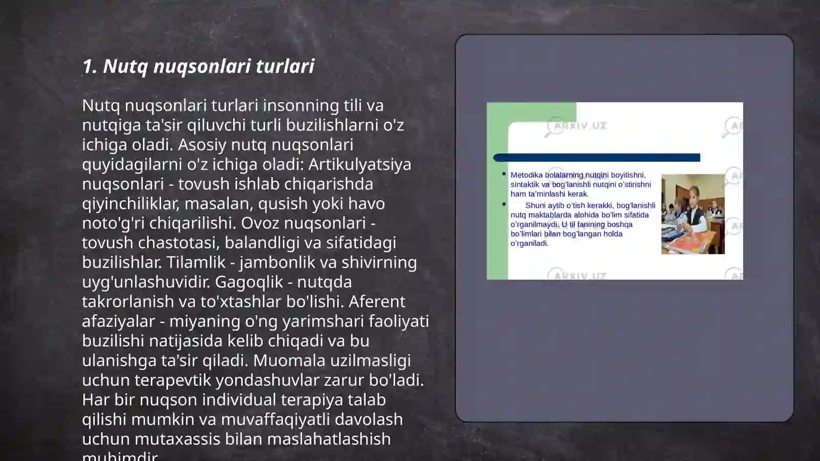 Nutq nuqsonlarining tuzilishi xususiyatlarini oʻzaro farqlash 3
