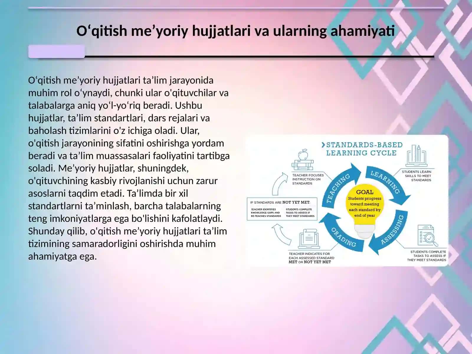 Oʻqitish meʼyoriy hujjatlari va ularning ahamiyati 3