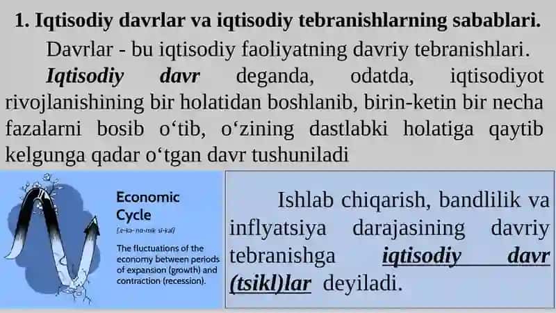 IQTISODIY TEBRANISHLAR. ISHSIZLIK 3