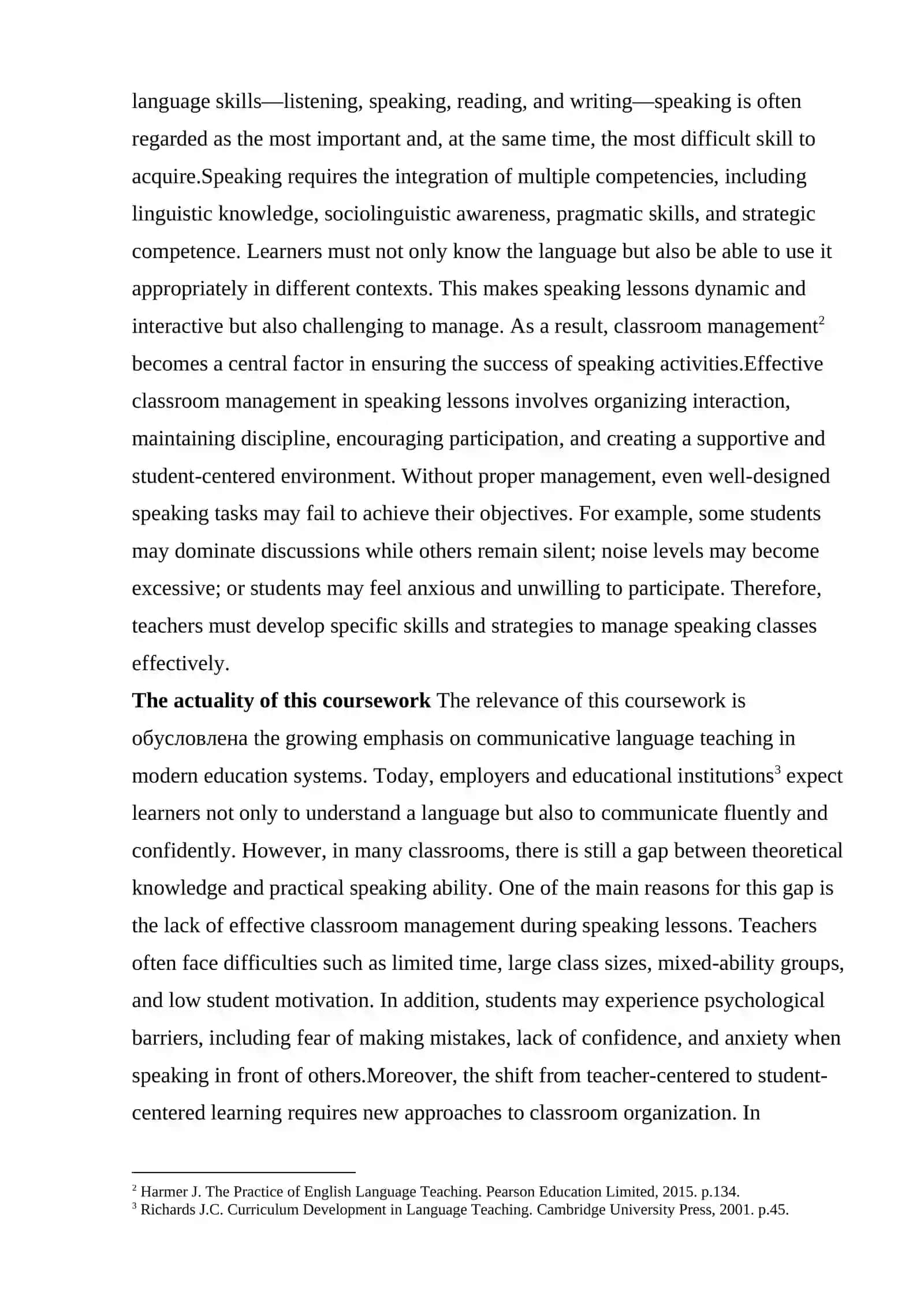 Theoretical Foundations of Classroom Management in Speaking Lessons 3