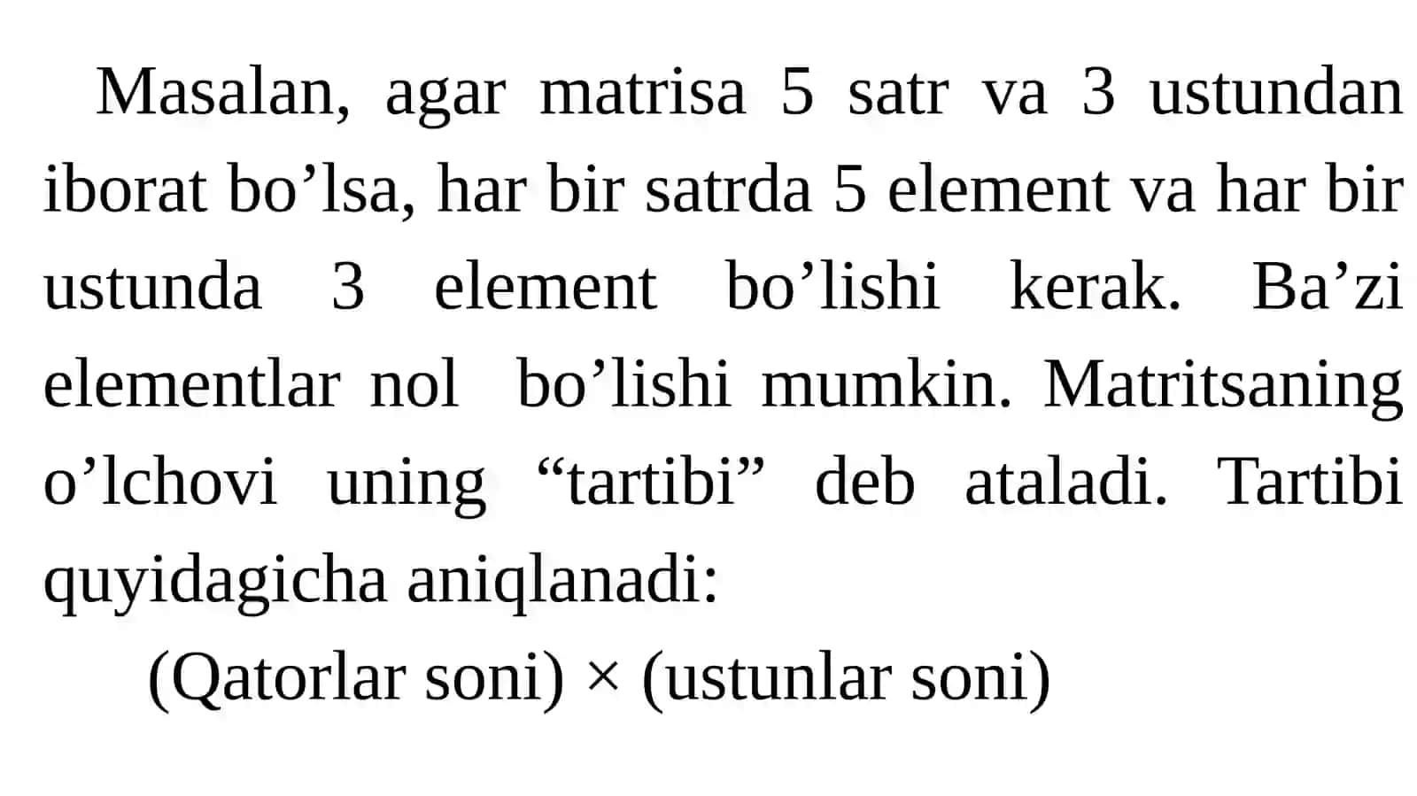 1-ma`ruza. Matrisa va uning ustida amallar 3