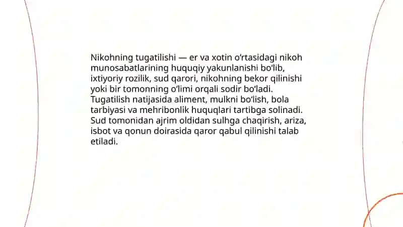 Nikohning tugatilishi 3
