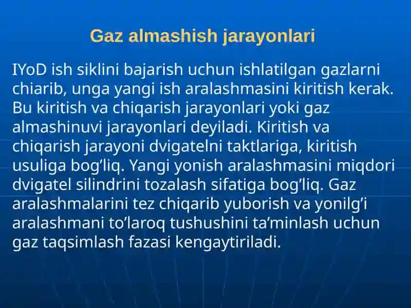 GAZ ALMASHINUVI JARAYONI 3