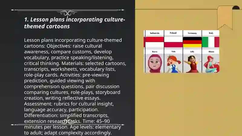 Materials for teaching culture cartoons 3