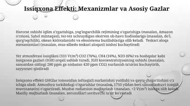 Issiqlik muvozanati va o'zgarish 3
