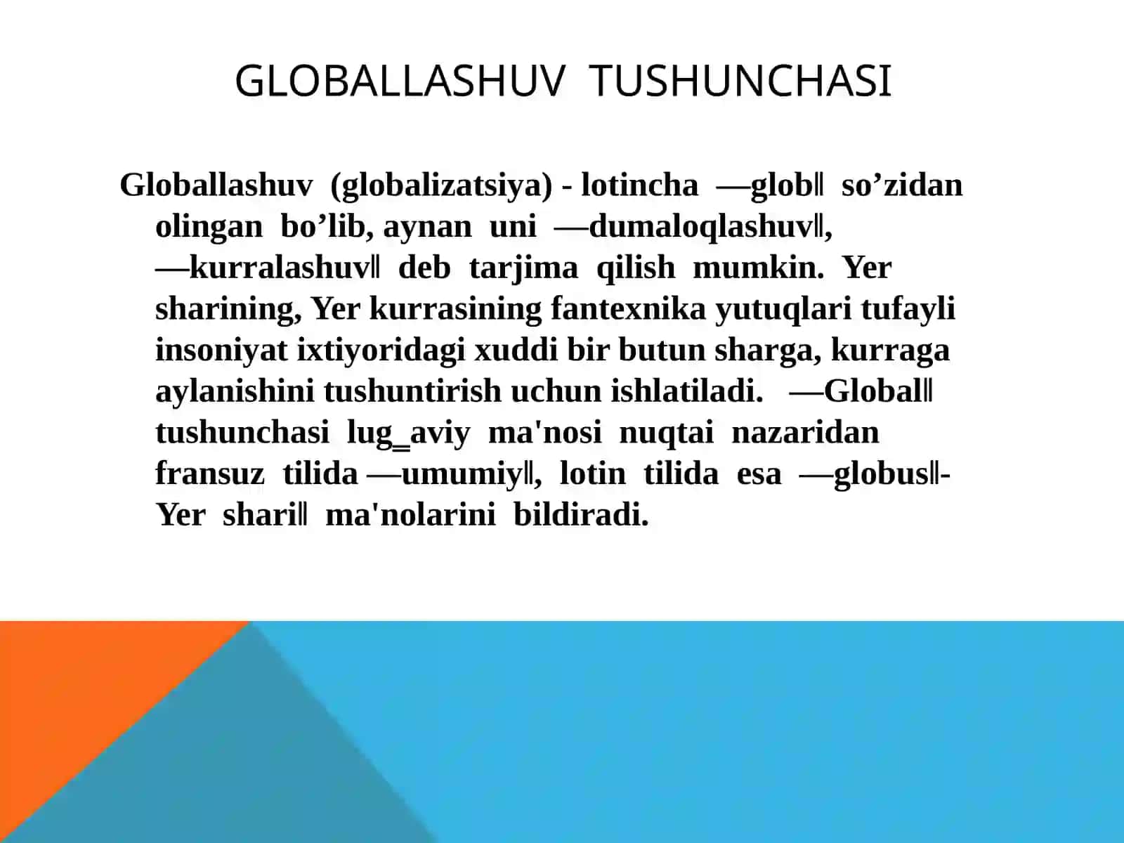Glaballashuv sharoitida antropologikin qirozining oldini olishning zaruryati 3