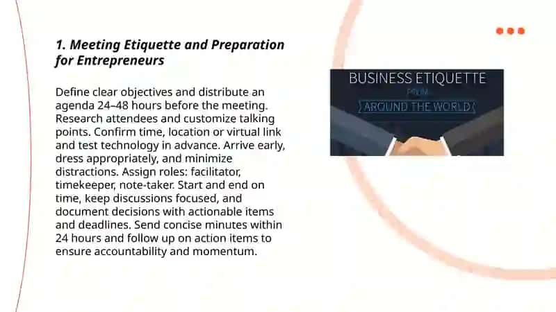 Bussines ettiquete( a guide for entepreneurs) 3