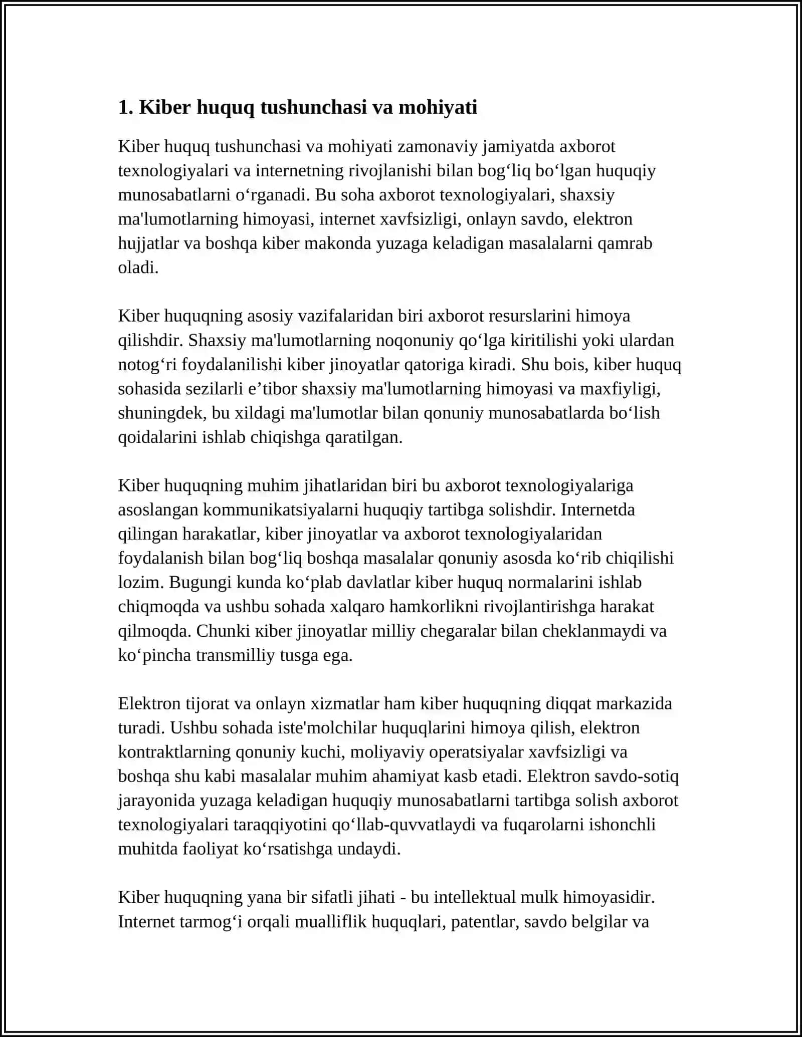 Kiber Huquq Tushunchasi va Belgilari 3