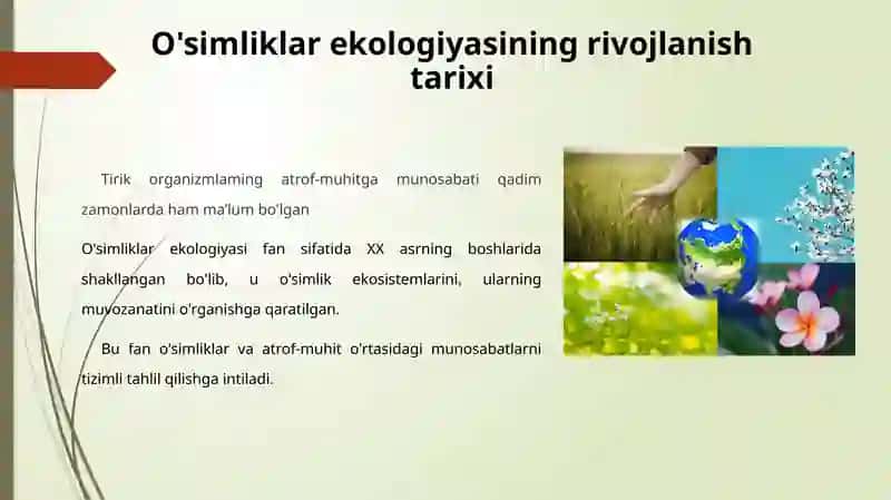 O'simliklar ekologiyasining rivojlanish tarixi 3