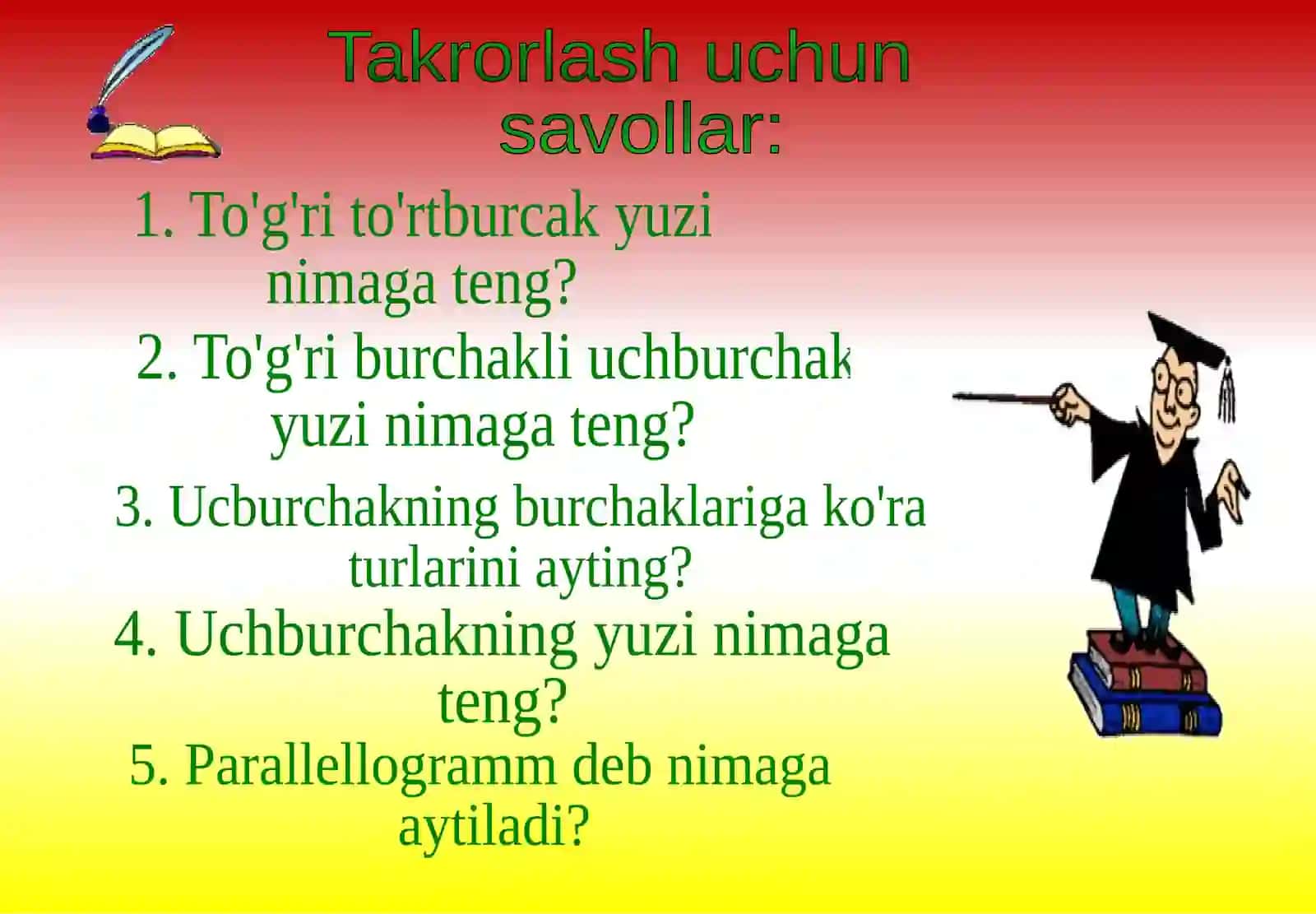 Romb va trapetsiyaning yuzi 3