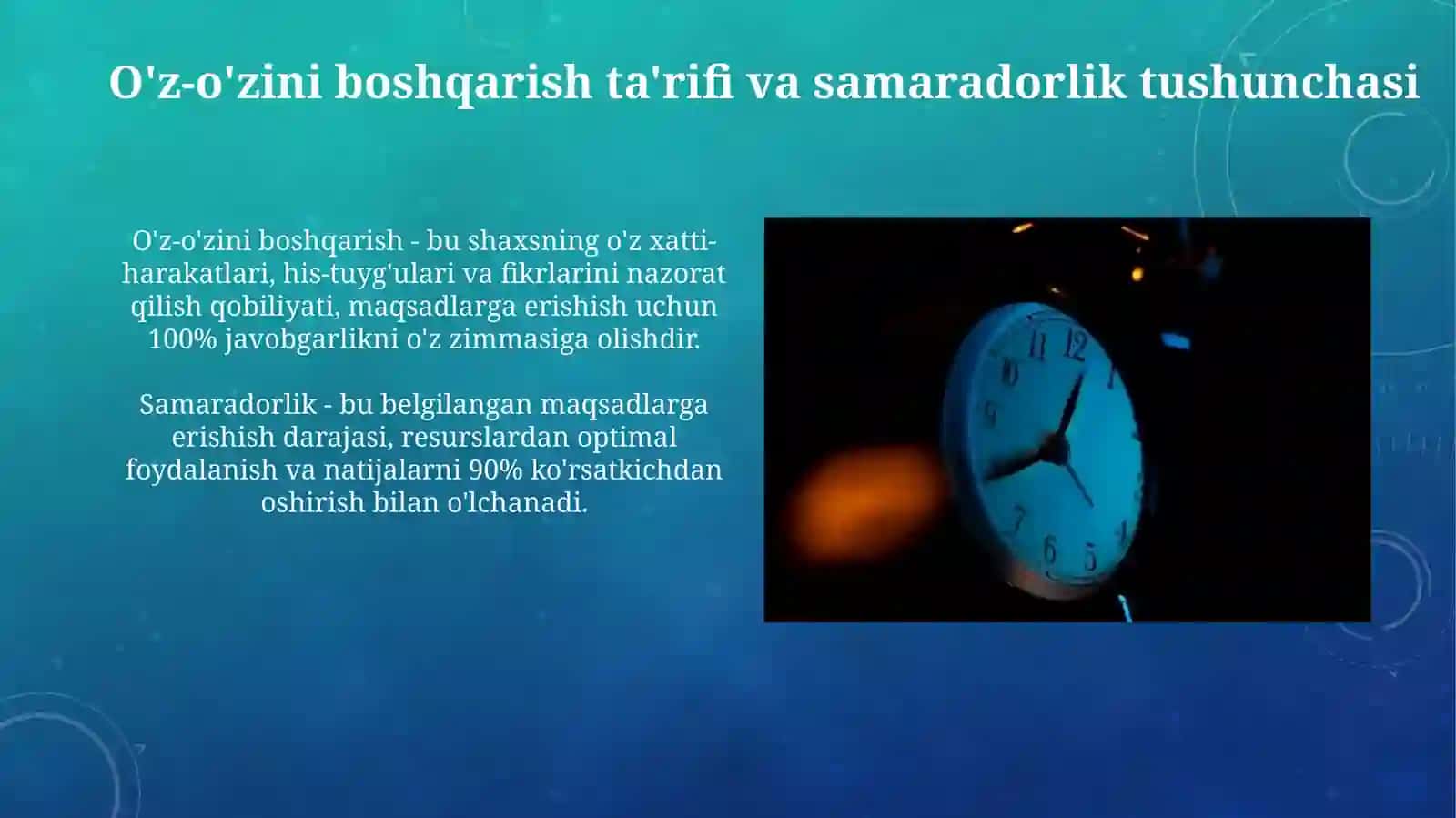 O'z-o'zini boshqarish va samaradorlik 3