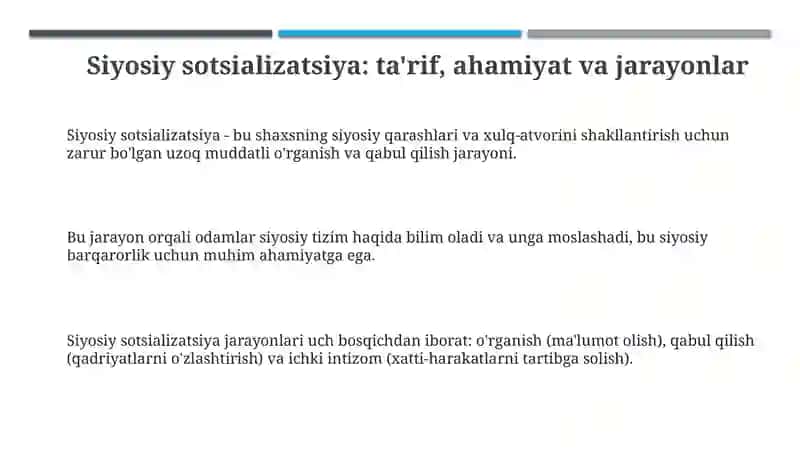 Siyosiy sotsializatsiya 3