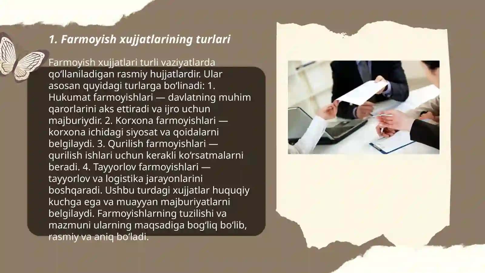Farmoyish xujjatlari 3