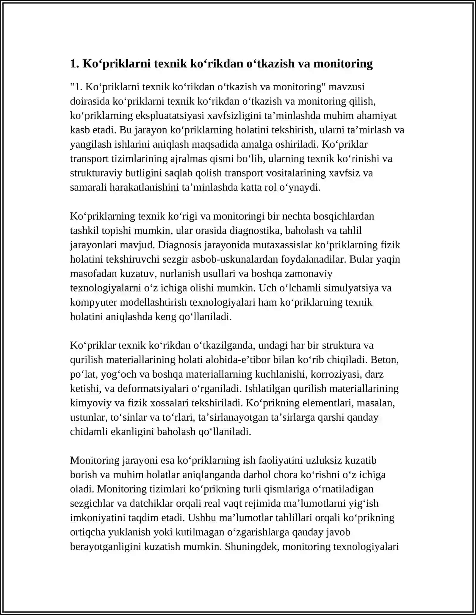 KO‘PRIKLARNI EKSPLUATATSIYASINI TASHKIL QILISH 3