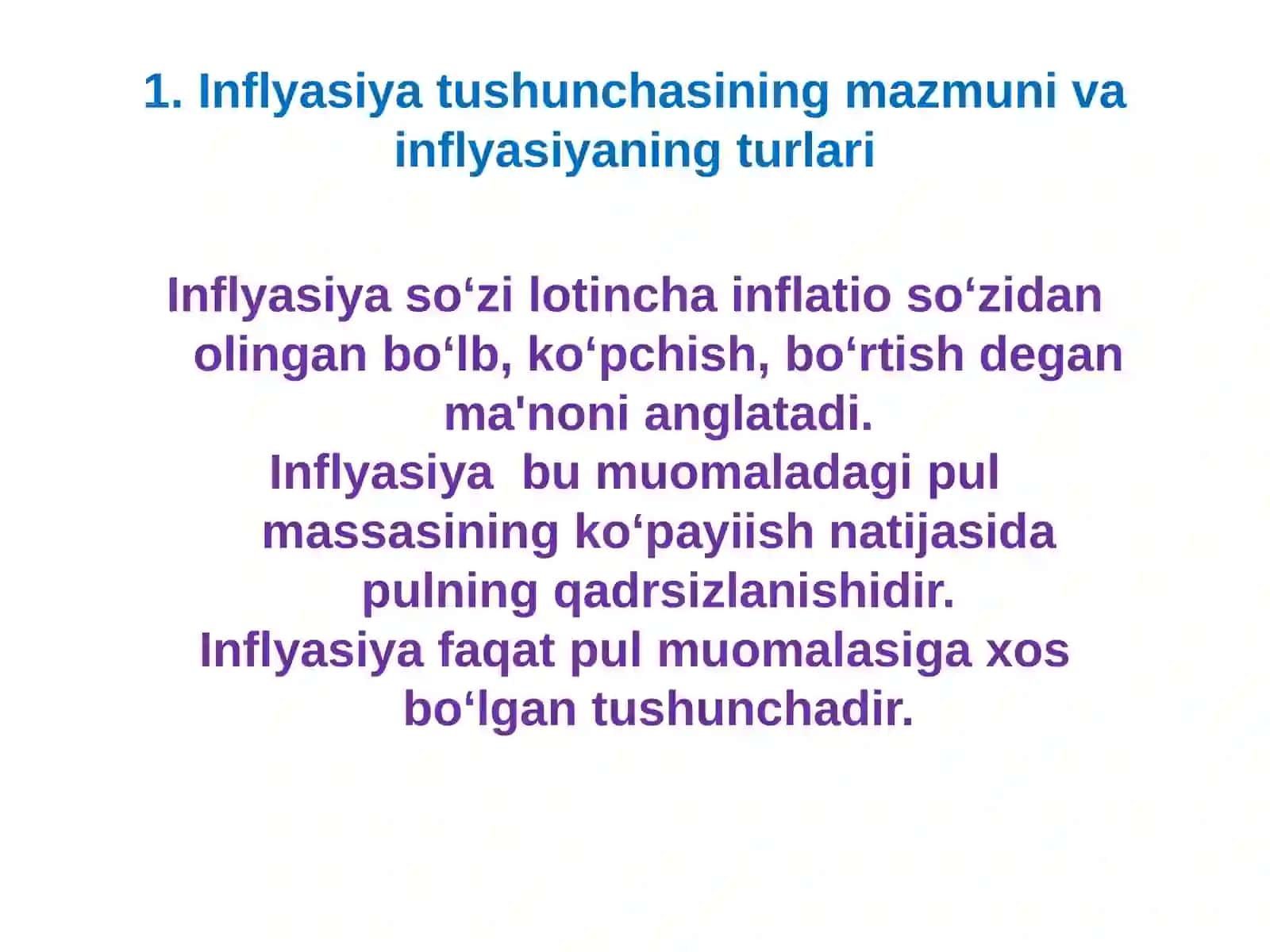 Inflyasiya va unga qarshi kurashish yo‘llari 3