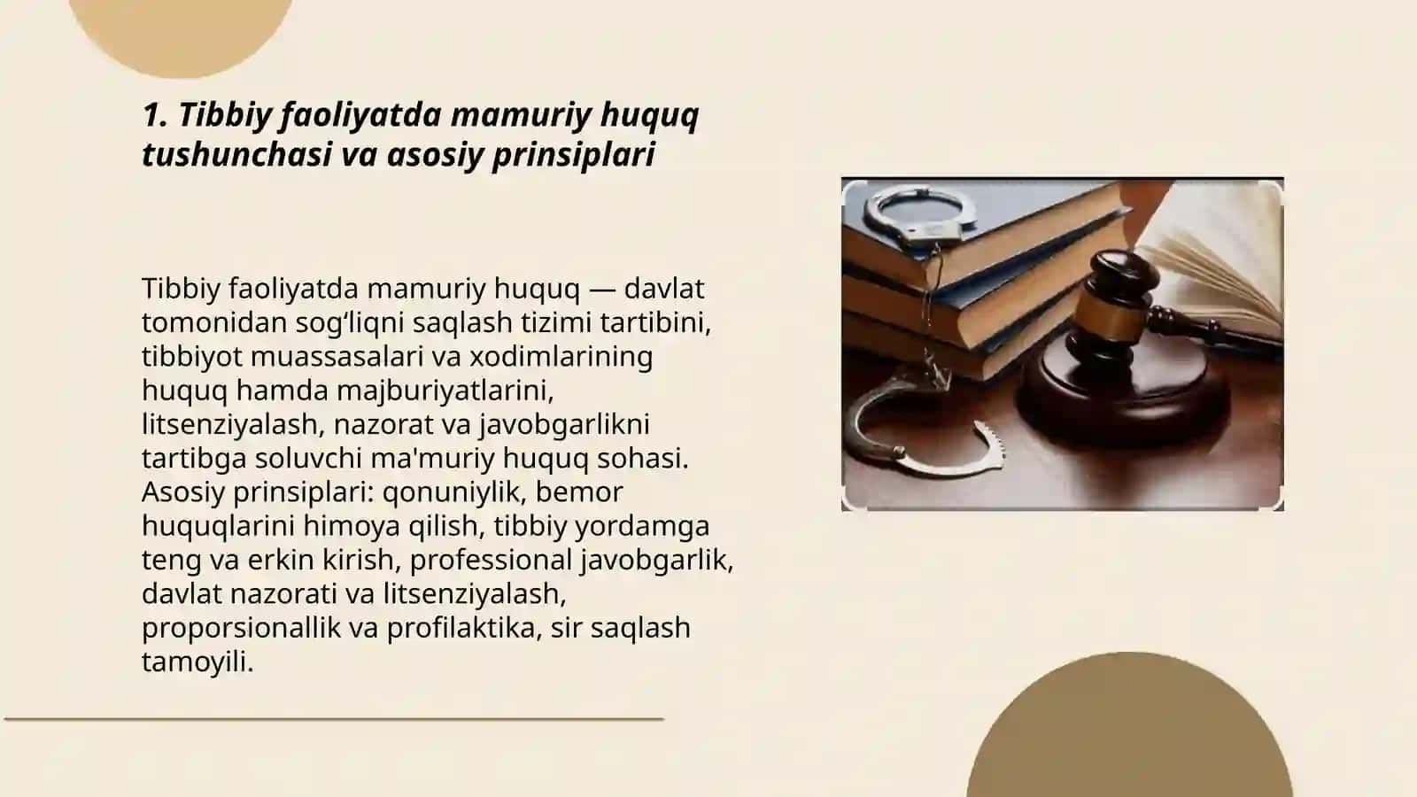 Tibbiy faoliyatda mamuriy huquq 3
