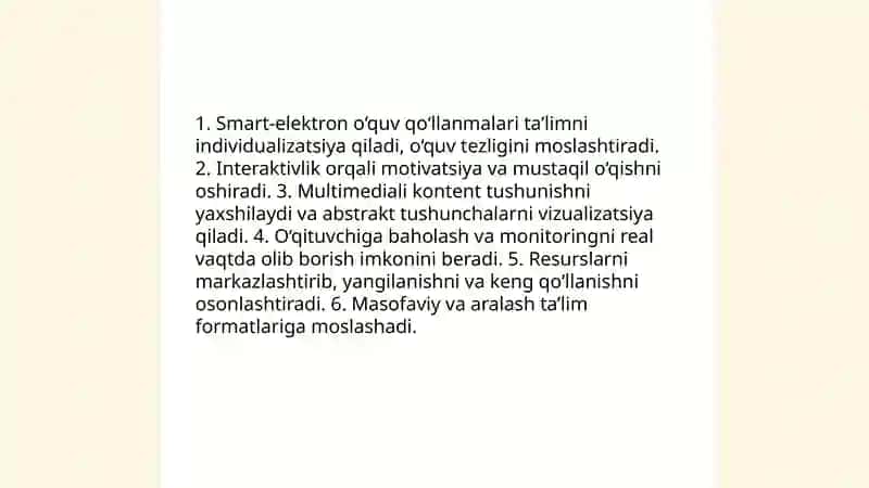 Smart-elektron o‘quv qo‘llanmalaridan ta’lim jarayonida qo‘llash 3