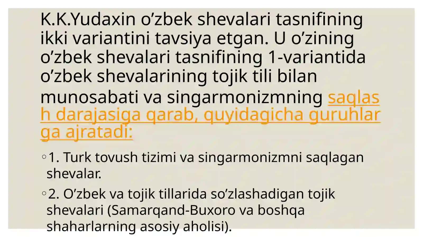 O’zbek shevalarining tasnifi 3